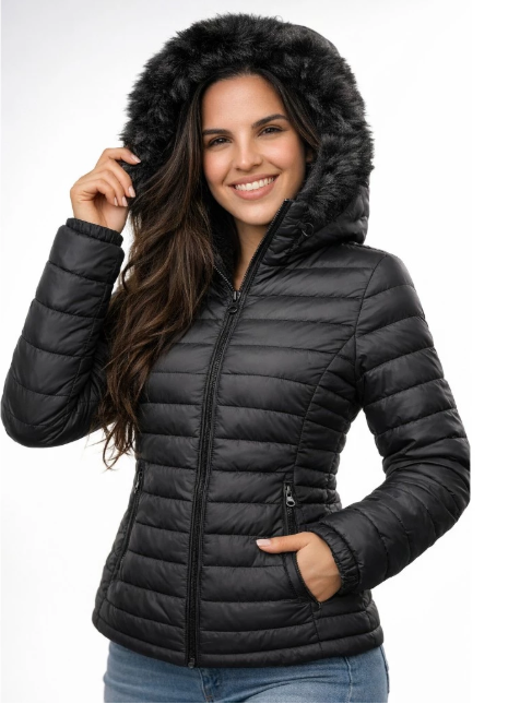 Jaqueta Bobojaco Feminina Peluciada Puffer Forrada